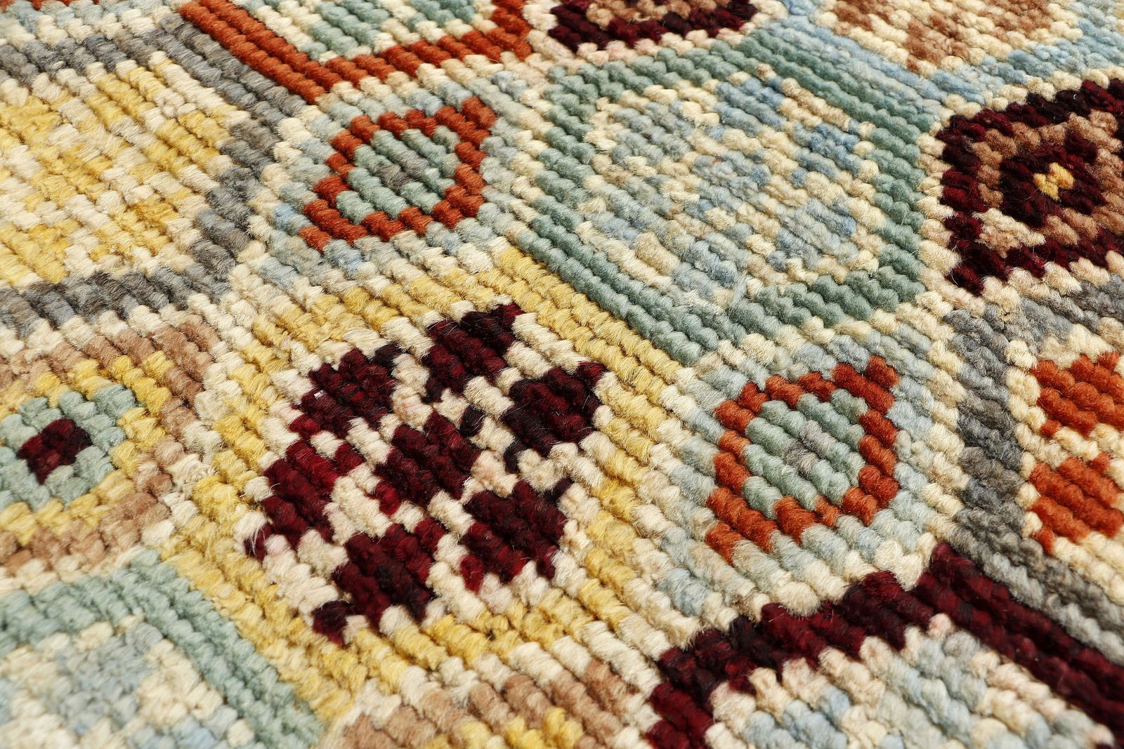 2x10 Turkish Anatolian Geometric Boho Hand Knotted Runner Rug photo 388.0
