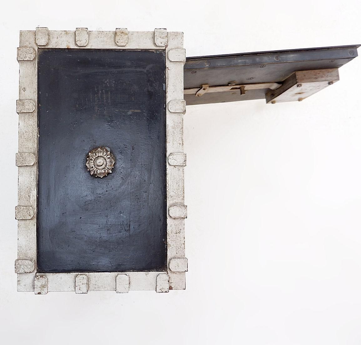 20th Century Antique Cast Iron Safe, Industrial Style, 50x33cm photo for sale
