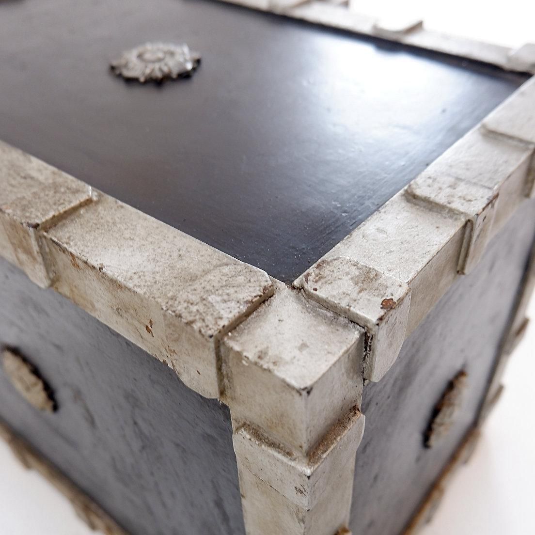 20th Century Antique Cast Iron Safe, Industrial Style, 50x33cm photo vintage