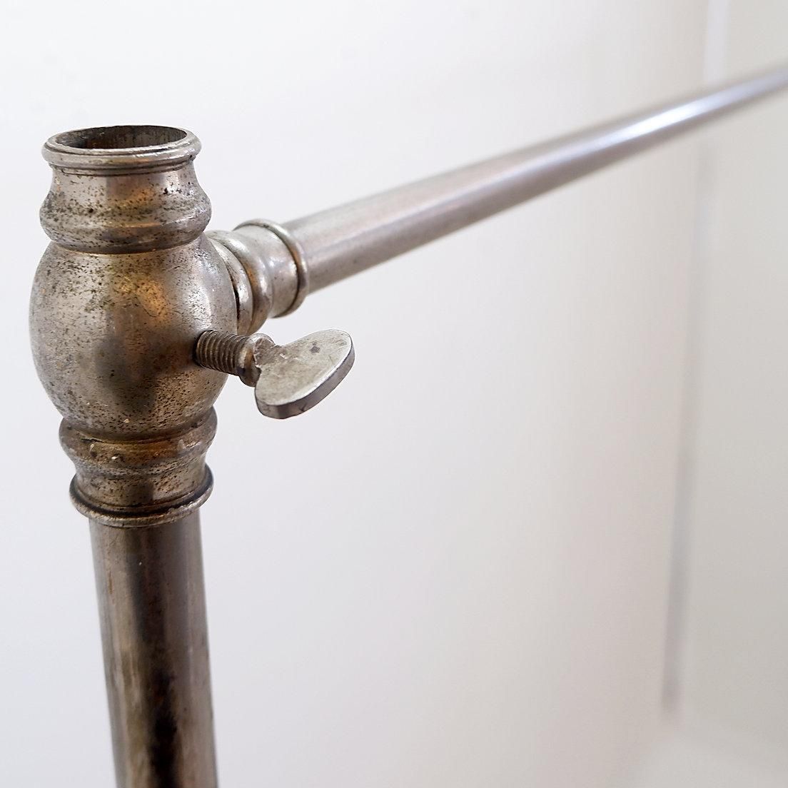 Antique English Clothes Rail, Brass & Steel, Late 19th Century, 164cm photo furniture