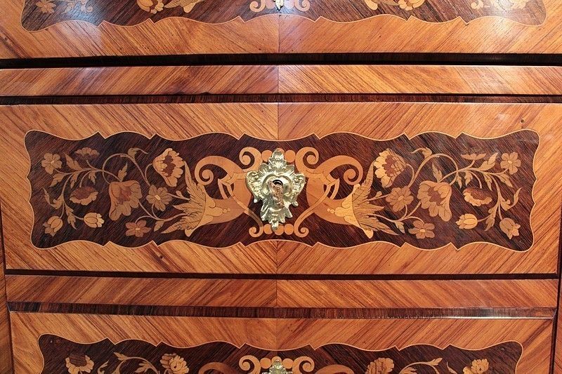 photo furniture Secretary Chiffonnier Nap.III Inlaid 19th