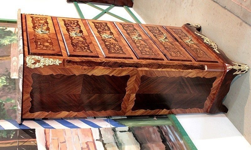 photo for sale Secretary Chiffonnier Nap.III Inlaid 19th