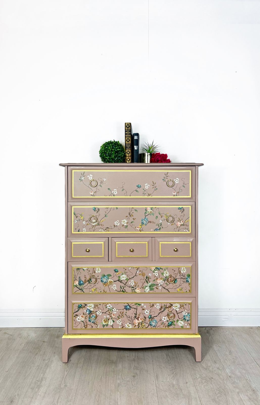 Stag Pink Tallboy Chest Of Drawers