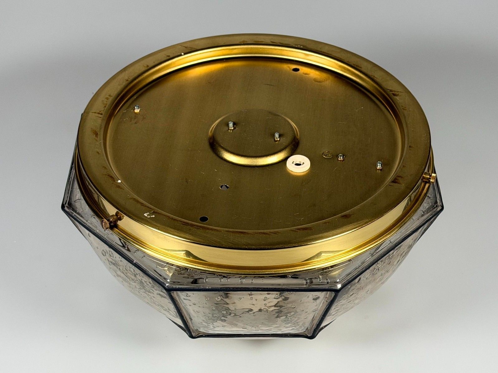 photo buy 60s 70s Ceiling Lamp Glashütte Limburg Germany Plafoniere Glass & Metal