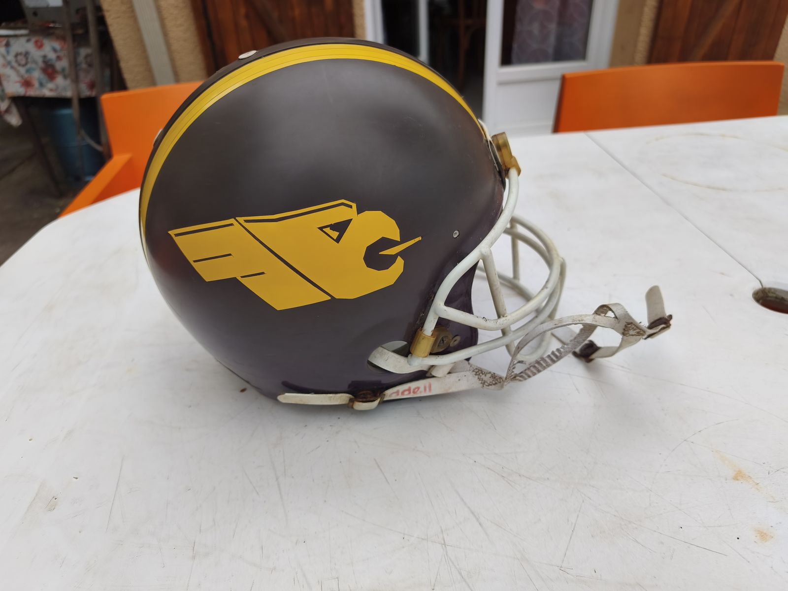Vintage Pittsburgh American Football Helmet photo furniture