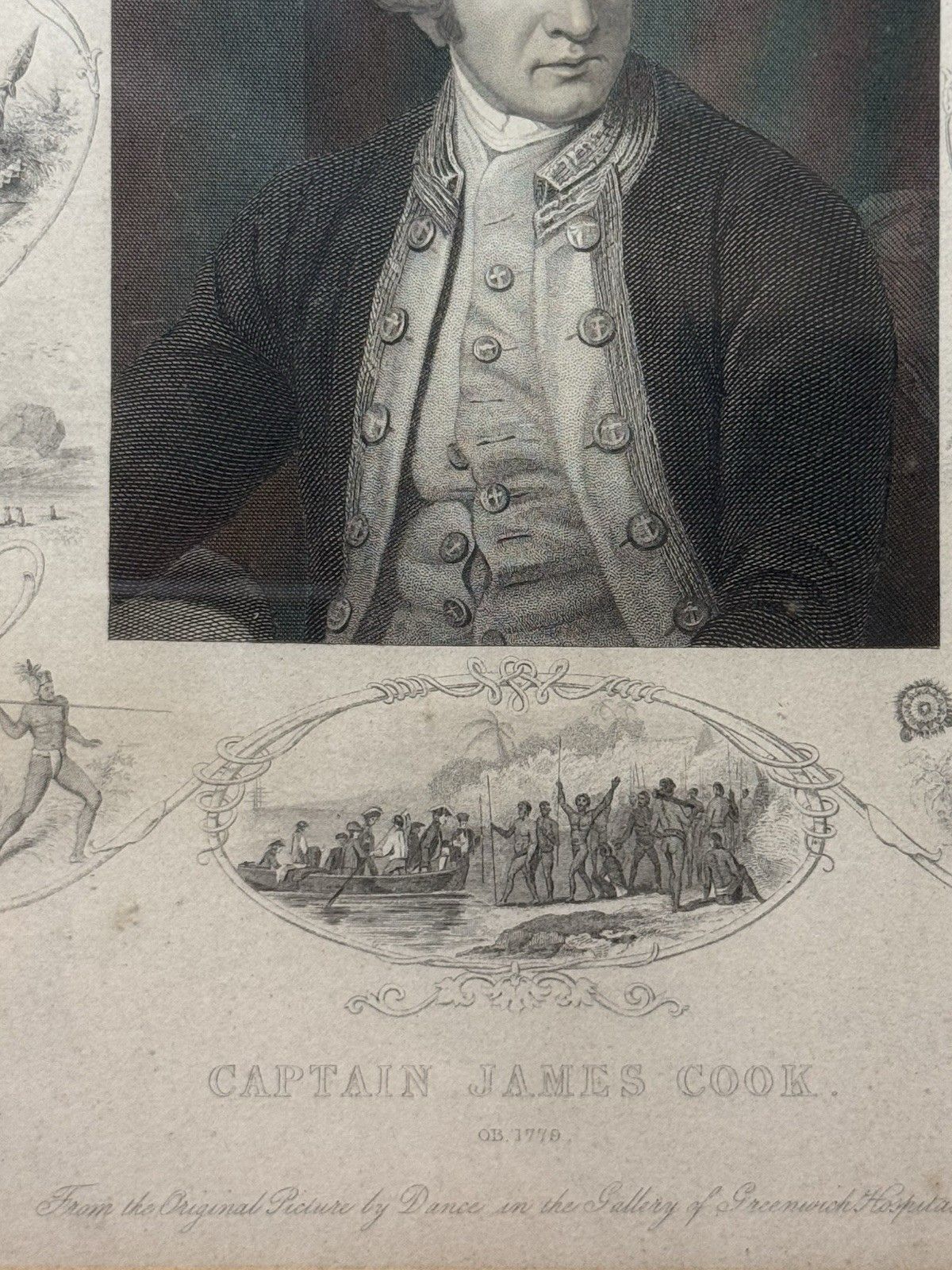 British Explorer Captain James Cook (1728 1779) Antique Engraved Print photo buy