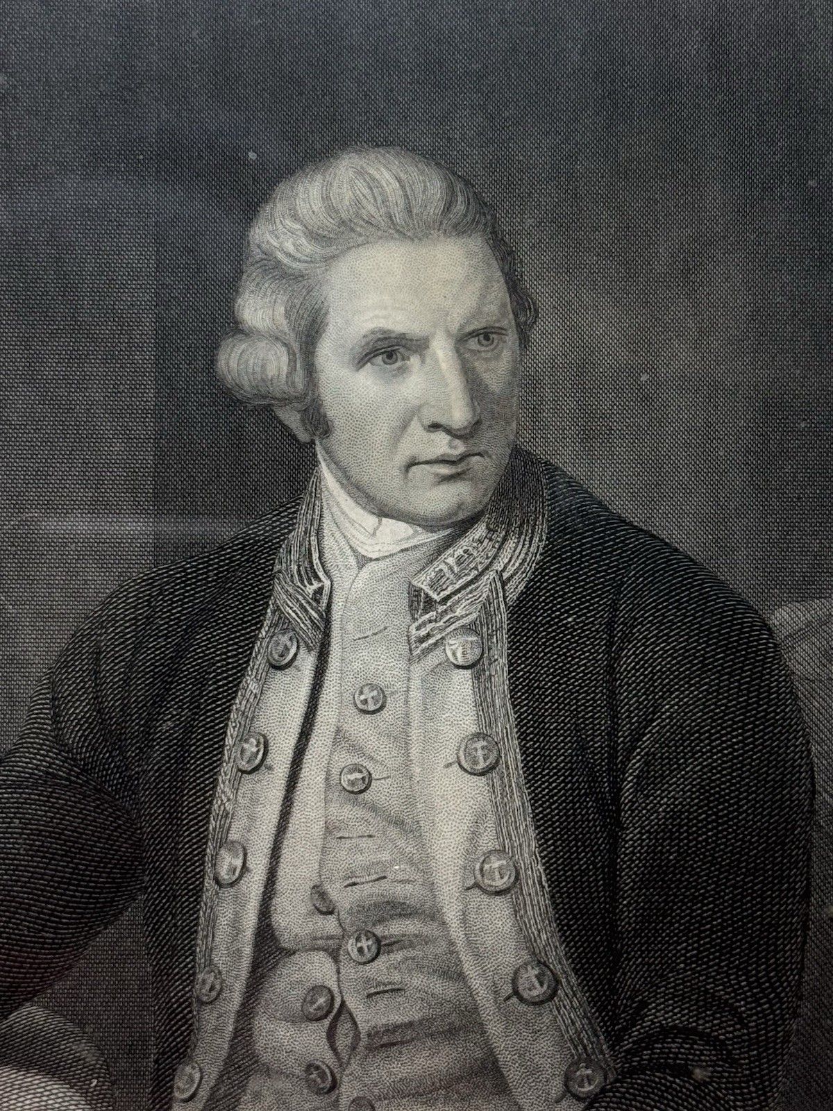 photo furniture British Explorer Captain James Cook (1728 1779) Antique Engraved Print