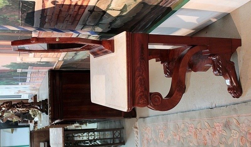 Restoration Console Dressing Table Mahogany 19th photo vintage