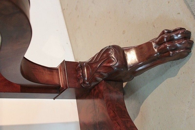 photo furniture Restoration Console Dressing Table Mahogany 19th