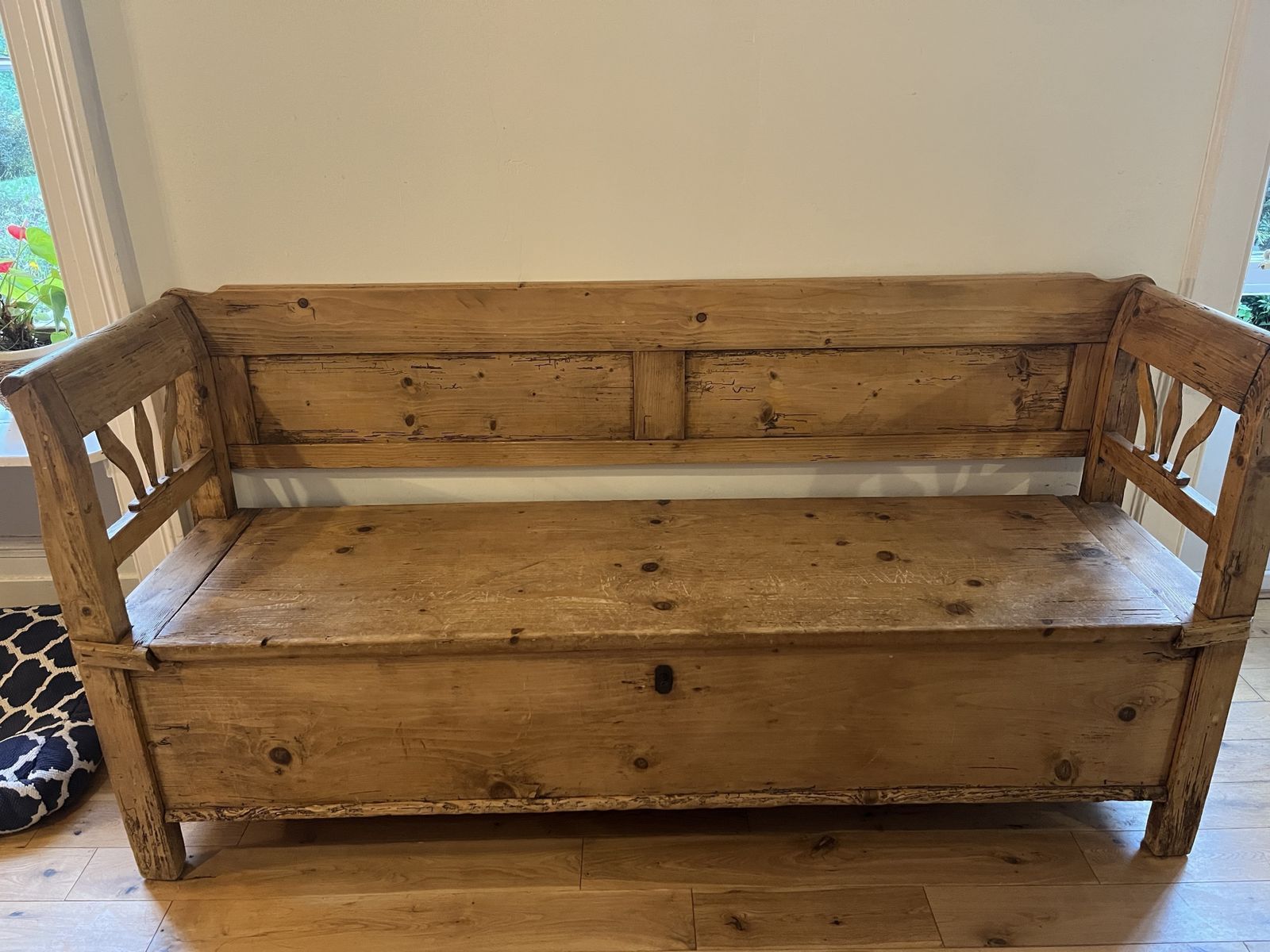 Antique Dutch Bench, 18th Century And Earlier