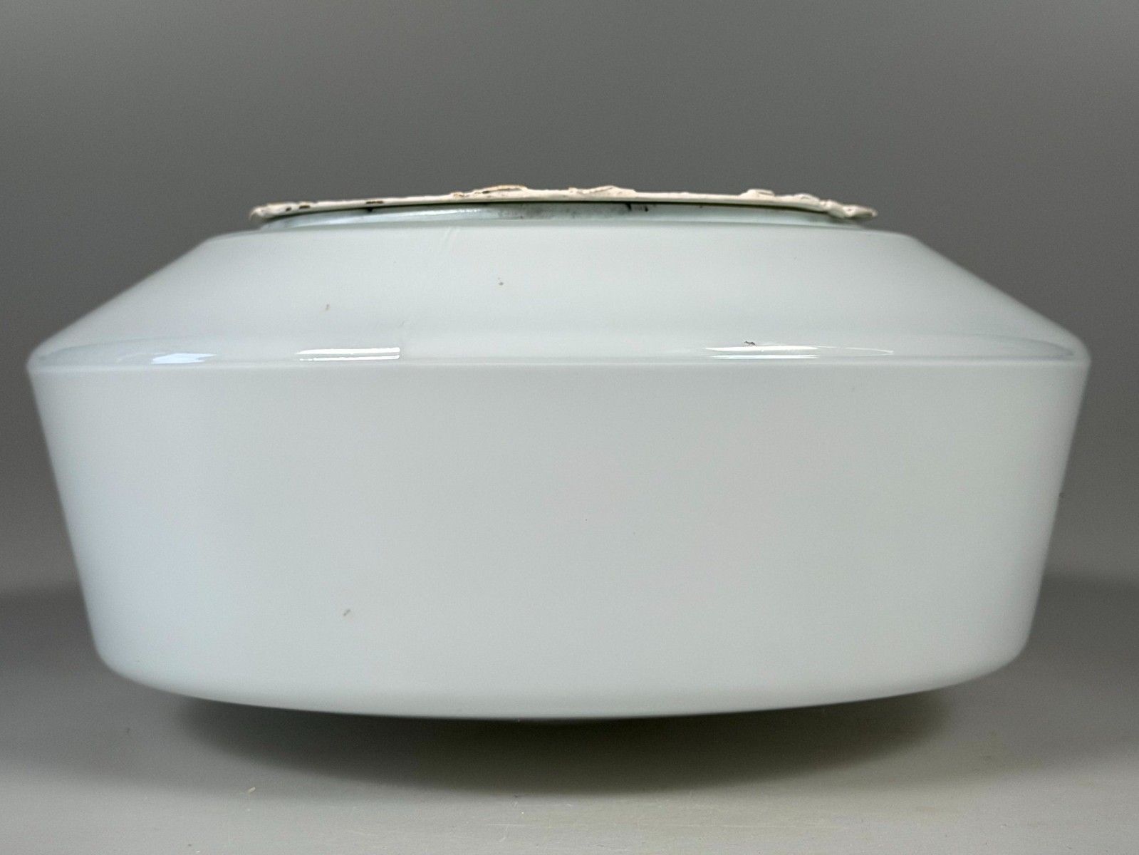 50s 60s Lamp Light Plafoniere Milk Glass Mid Century Glass Design Rzb photo vintage