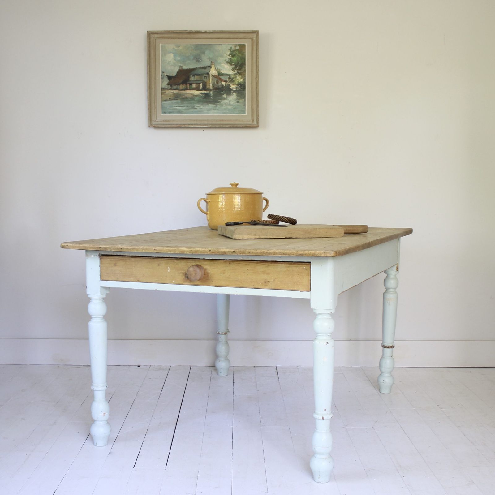 Large Victorian Farmhouse Kitchen Table
