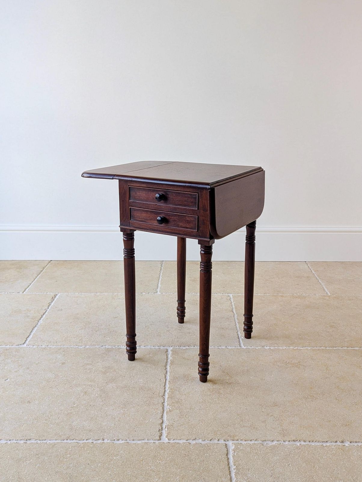 Antique Early Victorian Mahogany Pembroke Work Table C.1850 photo for sale
