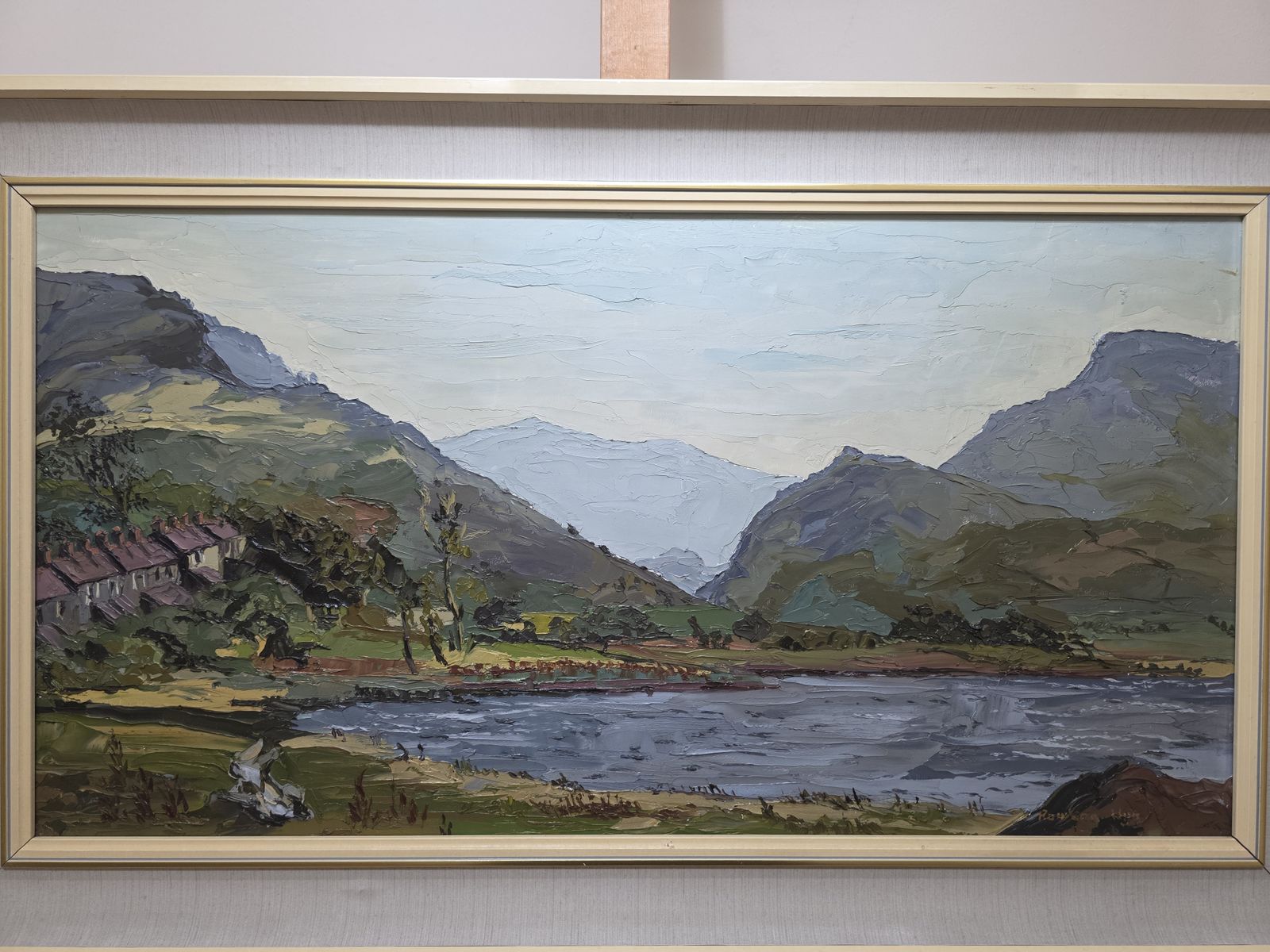 Rowena Wyn Jones (1917–2003), Baladeulyn, Oil On Board, Exhibited At The 1974 Paris Salon, Société Des Artistes Français, Grand Palais, With Original Exhibition And James Bourlet Labels Verso.