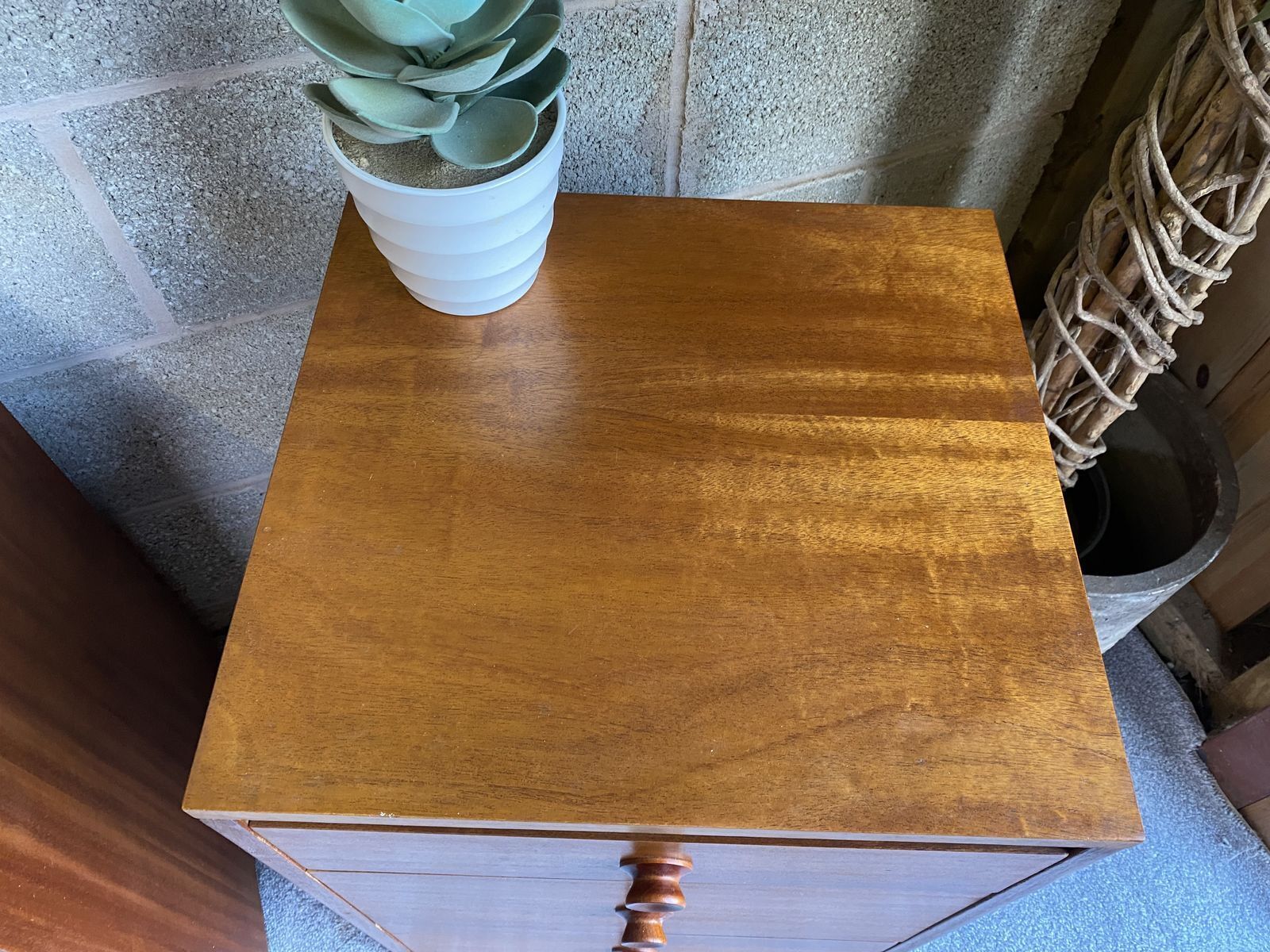 Mid Century Teak Bedroom Set With Chest Of Drawers Etc 1960s photo vintage