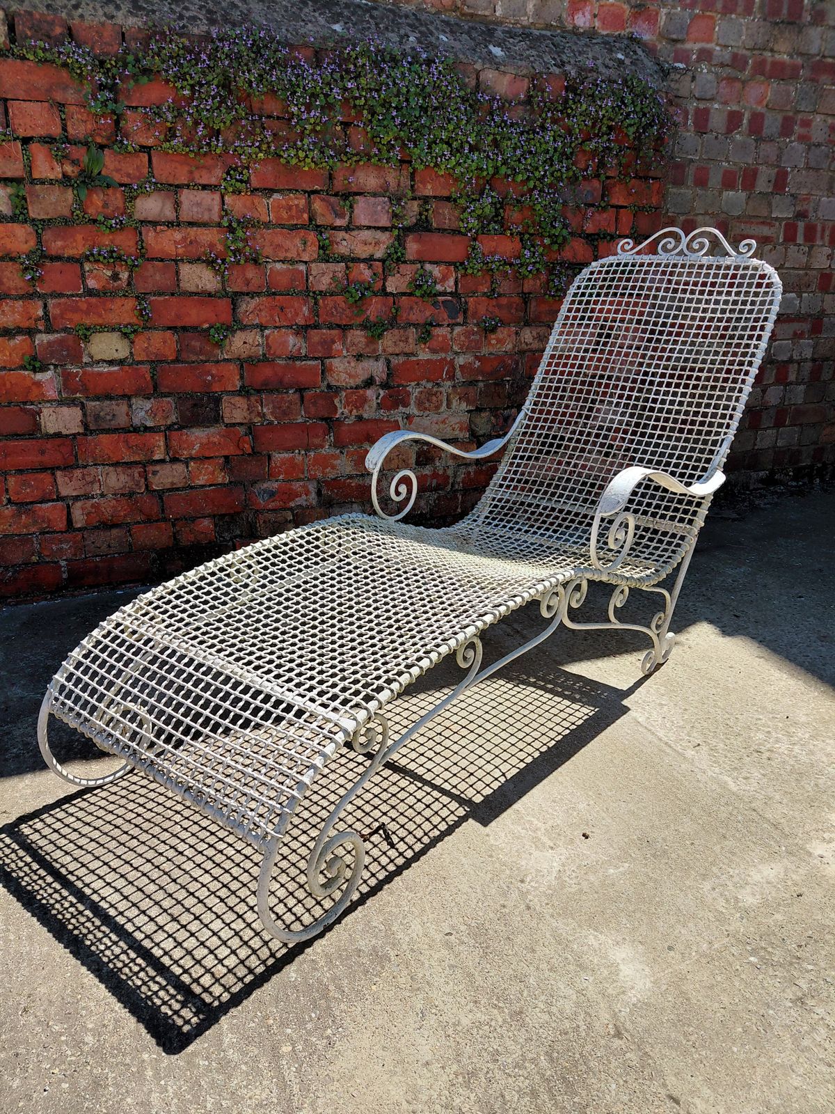 Antique Wirework Sun Lounger, Circa 1920s photo furniture