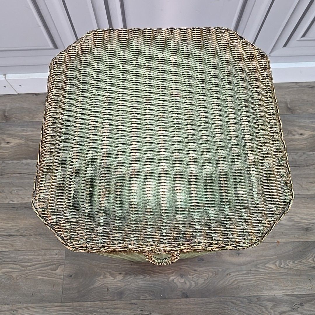 Retro Vintage  Laundry Basket Lloyd Loom Lusty Linen Woven Fibre Bedroom Storage photo 90.0