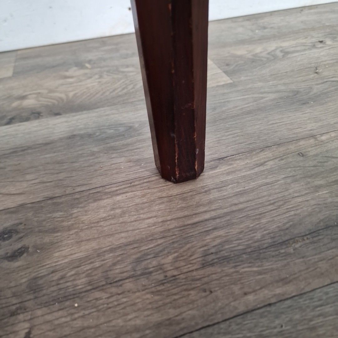 photo buy Antique Hall Side Table Oval Top Wooden  Solid Wood Occasional For Restoration