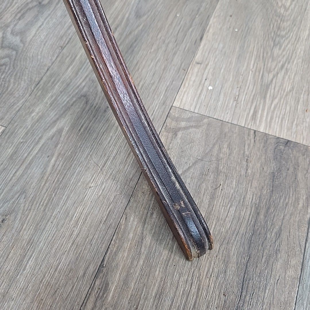 150.0 Antique Plant Stand Table Tall Wooden Turned & Carved Torchere Solid Mahogany photo