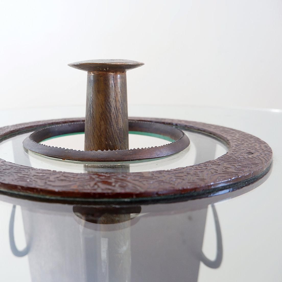 Vincent Wegnez Sculptural Bronze And Glass Console Table   Signed / Belgium 20th photo 3635.0