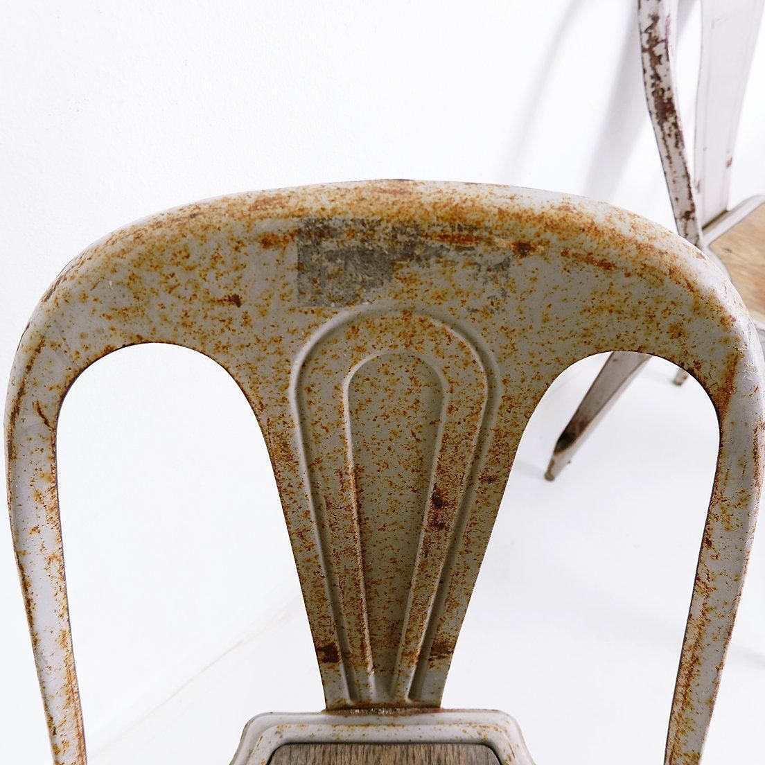 Stackable Industrial Bistro Chairs By Fibrocit Of Belgium    Set Of 4    1950s photo Furniture