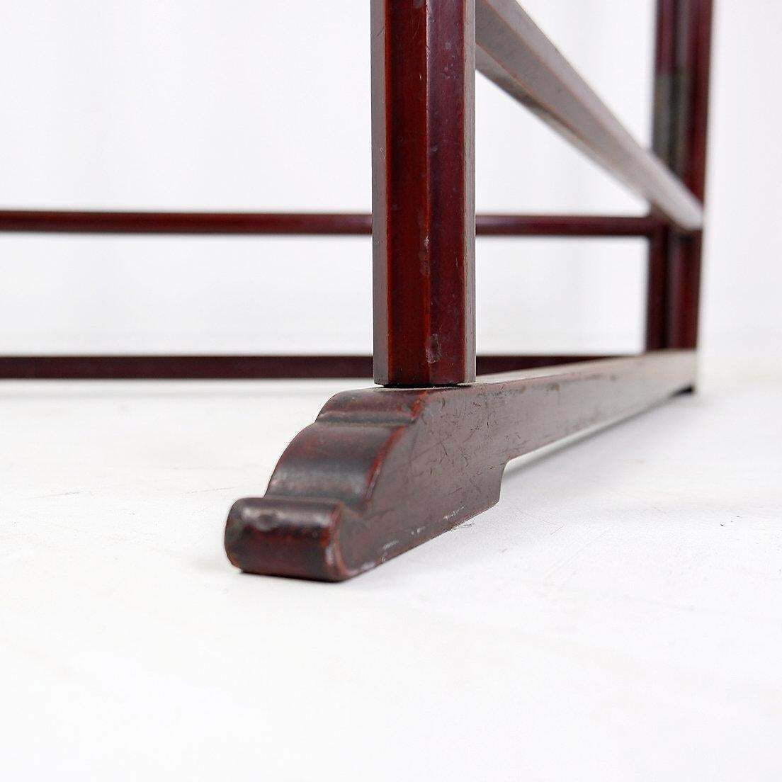 photo furniture Vintage Japanese Kimono Rack Stand, Wood, Torii Style, 20th Century