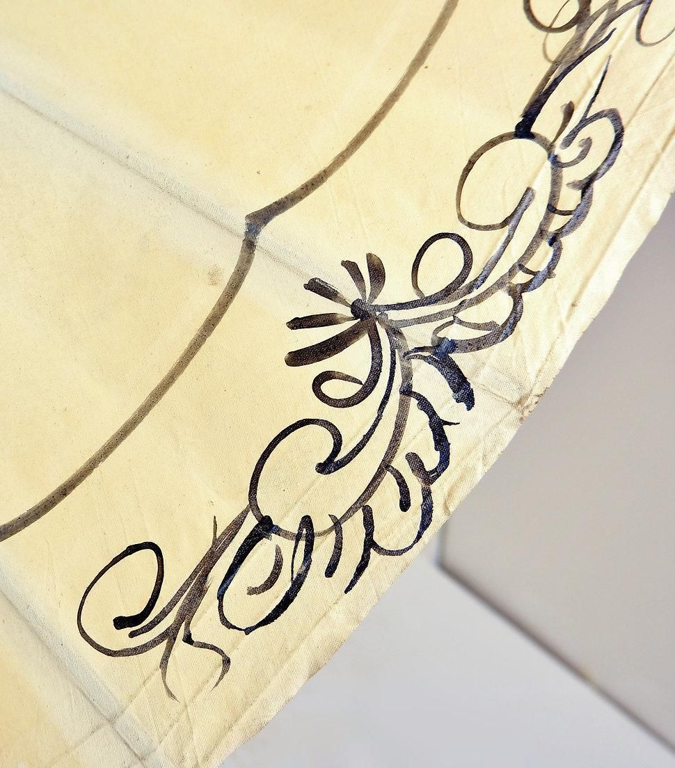 photo furniture Large Handpainted Asian Parasol On Rice Paper   Chinese Cranes And Bambo ø 215cm