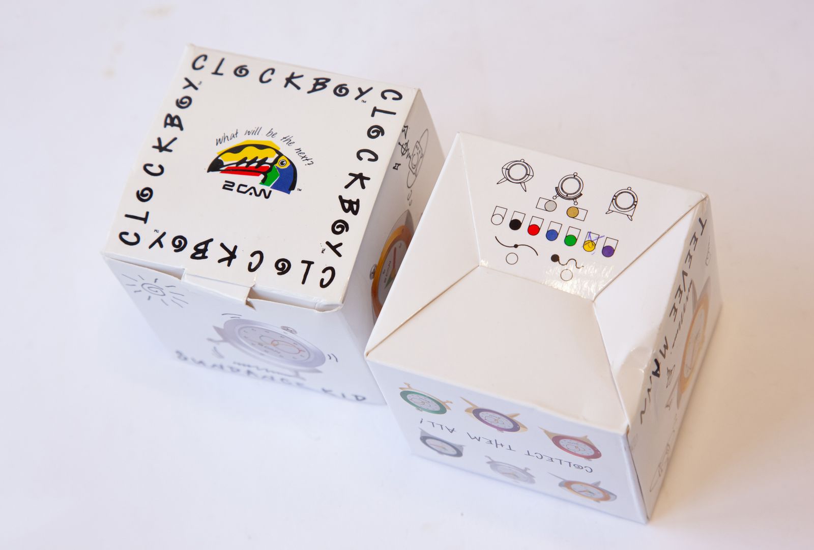 photo buy Nos! 2can Clockboy Postmodern Desk Table Alarm Clock Memphis Sottsass Style Pop Yellow New In Box
