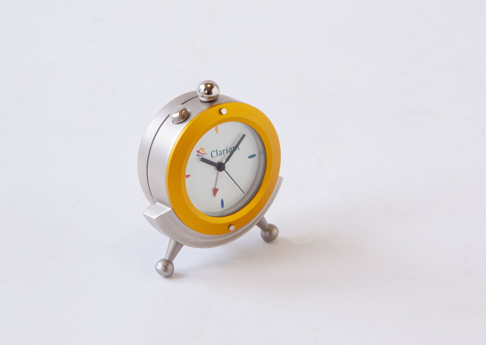 Nos! 2can Clockboy Postmodern Desk Table Alarm Clock Memphis Sottsass Style Pop Yellow New In Box photo for sale