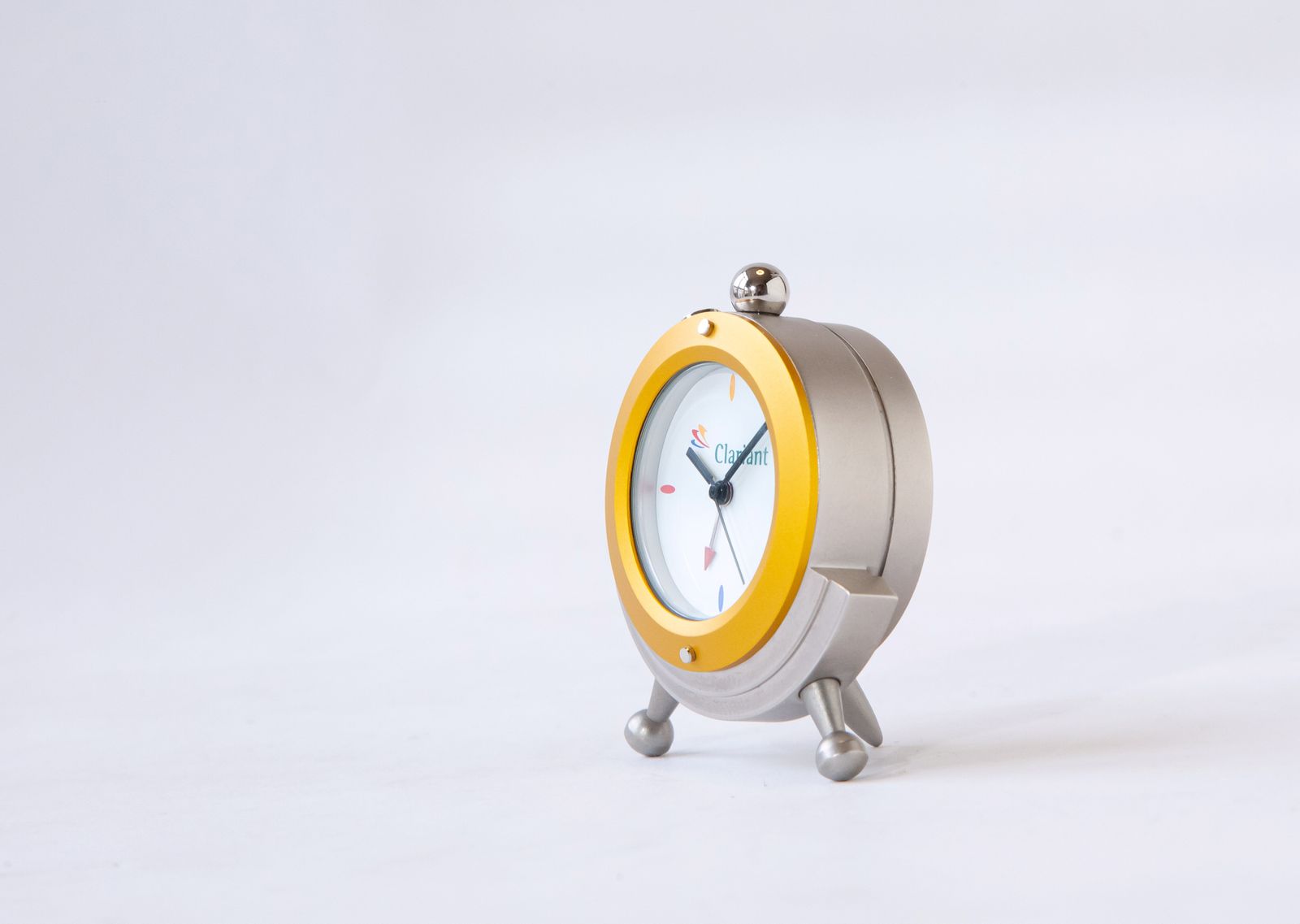 Nos! 2can Clockboy Postmodern Desk Table Alarm Clock Memphis Sottsass Style Pop Yellow New In Box photo Home Decor