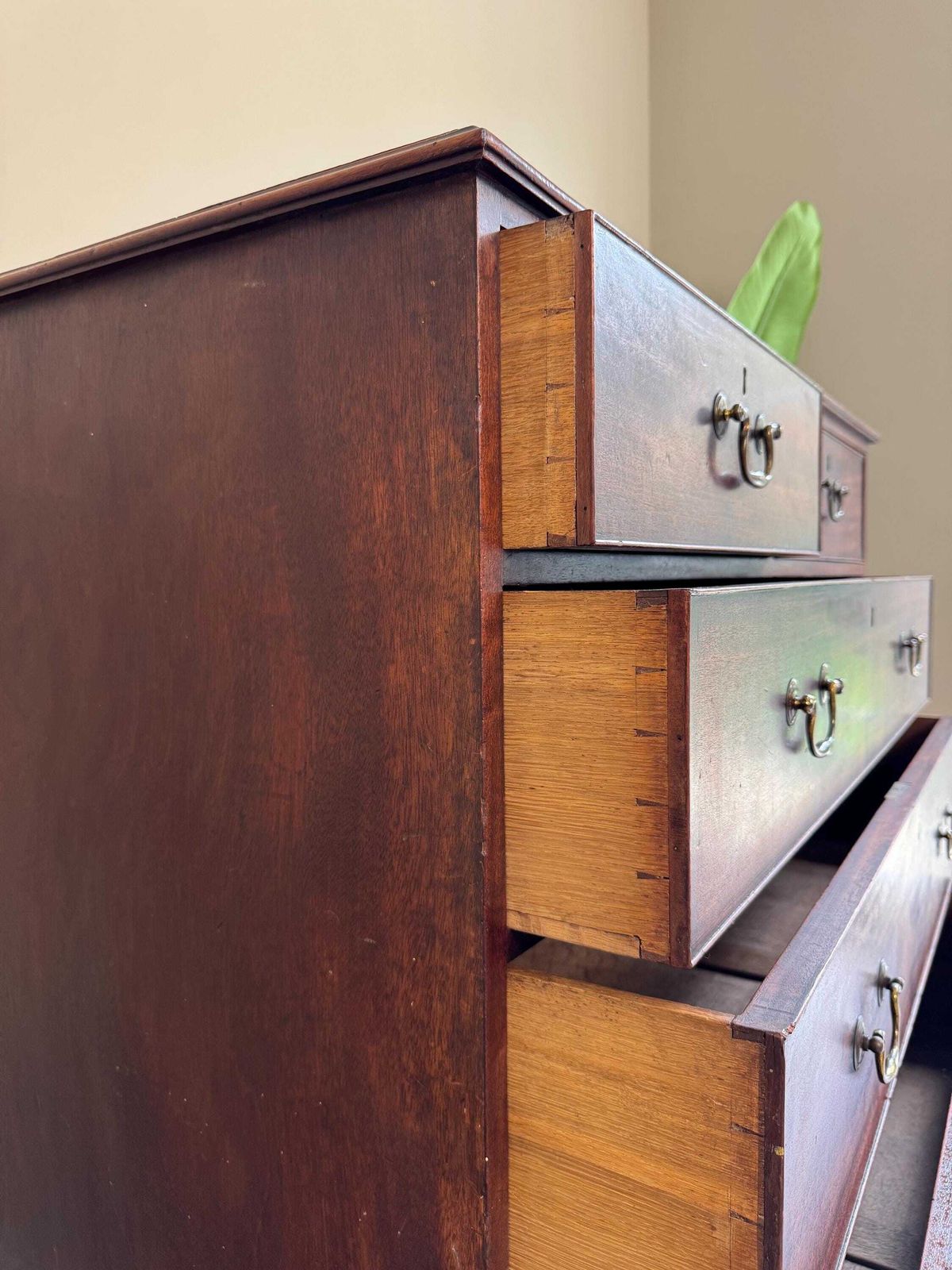 Antique Georgian Solid Wood Extra Large Chest Of Drawers photo for sale
