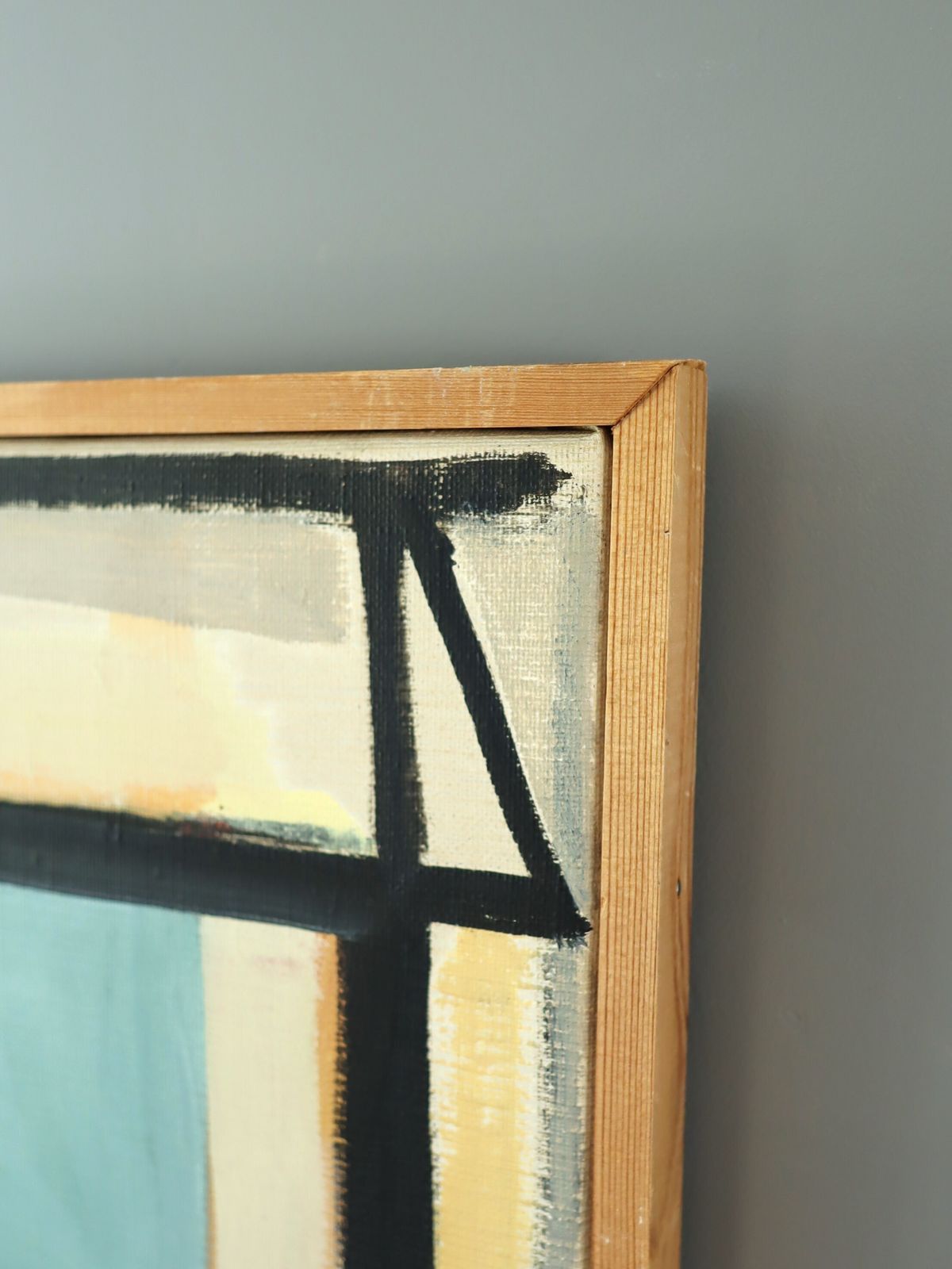 Figure In Constructed Room Oil Painting photo vintage