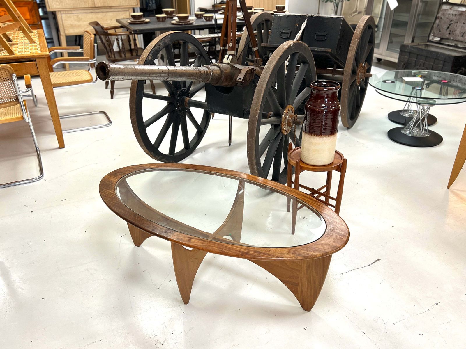 G Plan, Astro Teak And Glass Oval Coffee Table photo furniture