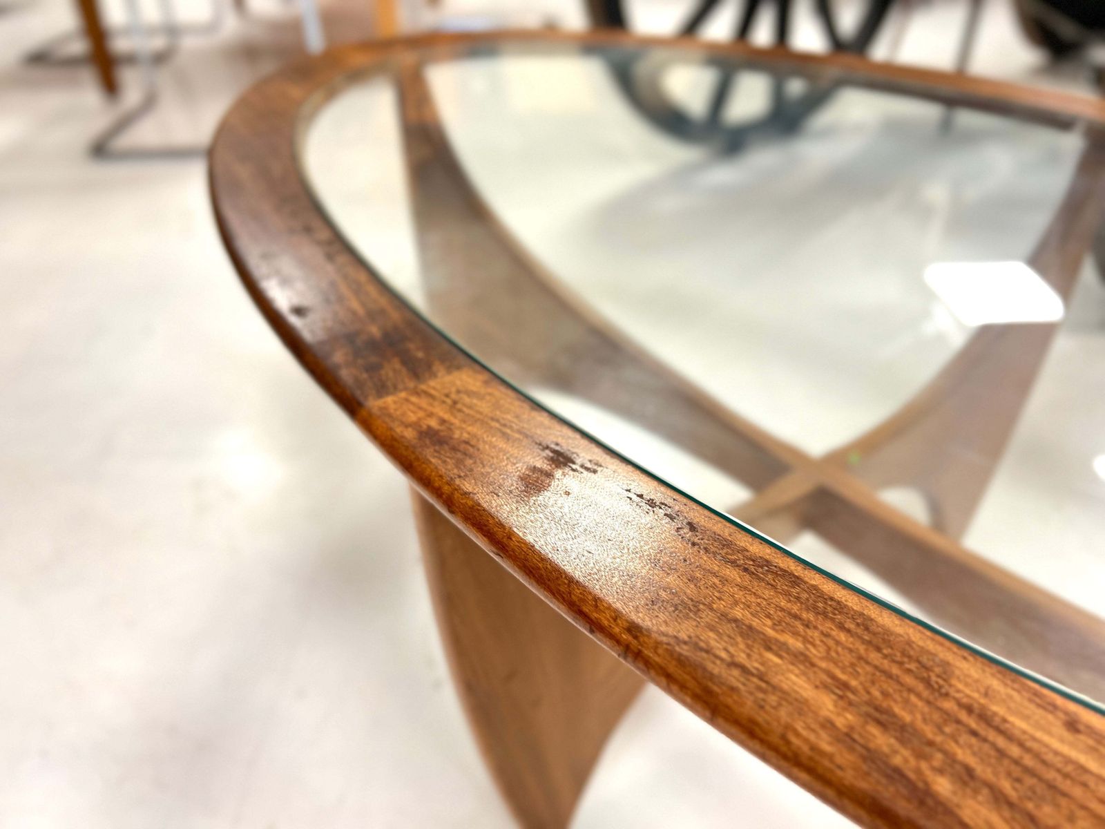 G Plan, Astro Teak And Glass Oval Coffee Table photo 545.0