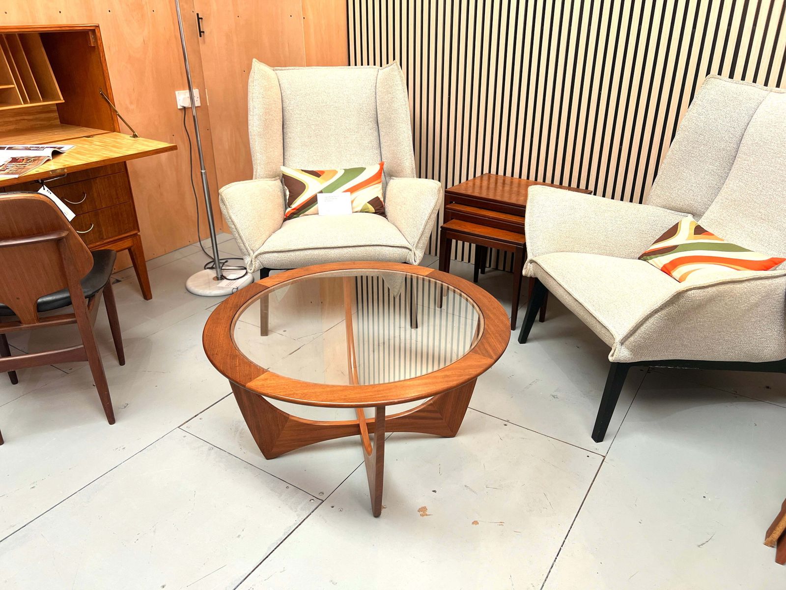 G Plan Astro Teak Coffee Table With Glass Top photo furniture