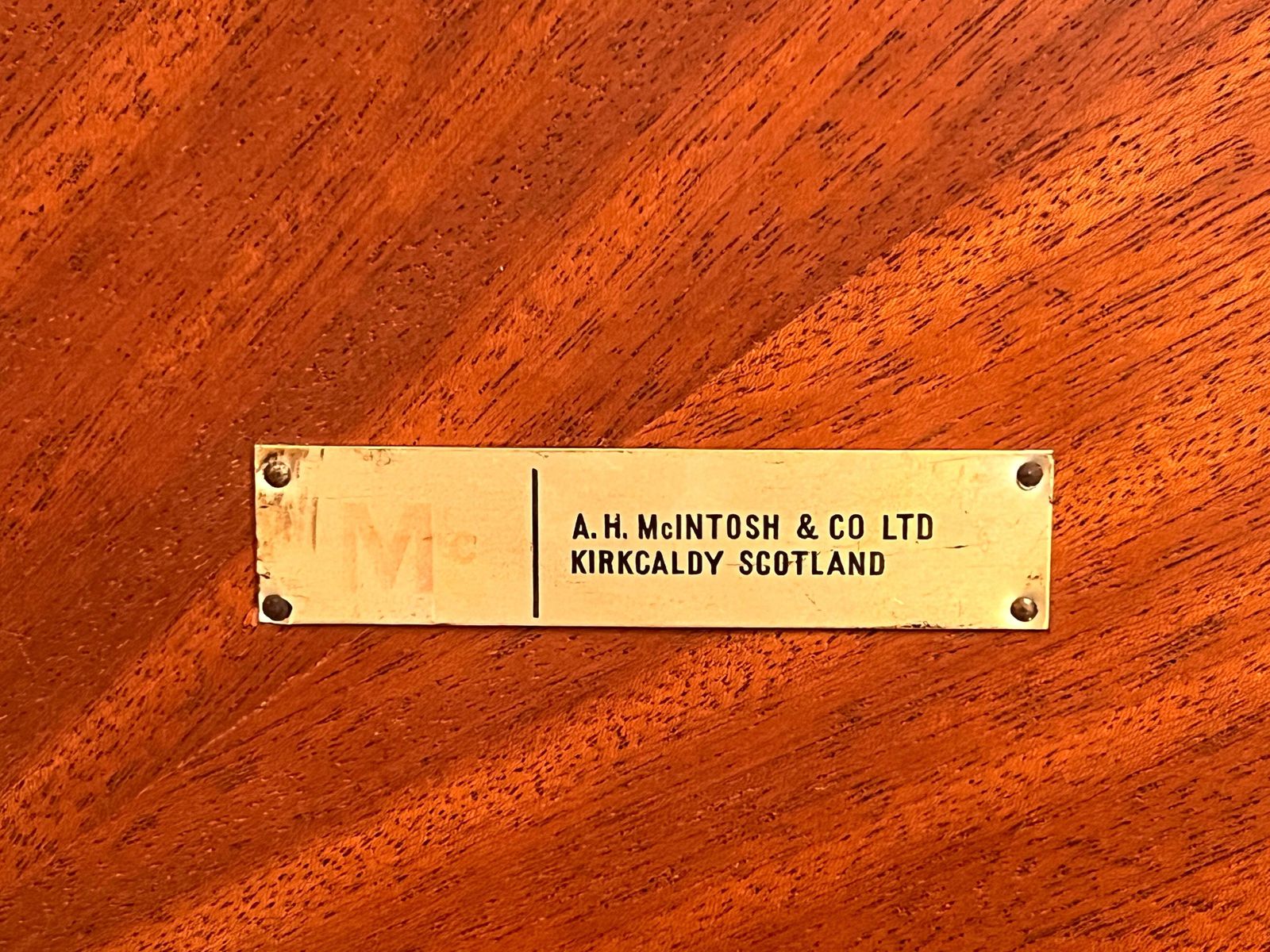 A.H. McIntosh, Mid Century Teak Sunburst Coffee Table photo vinterior