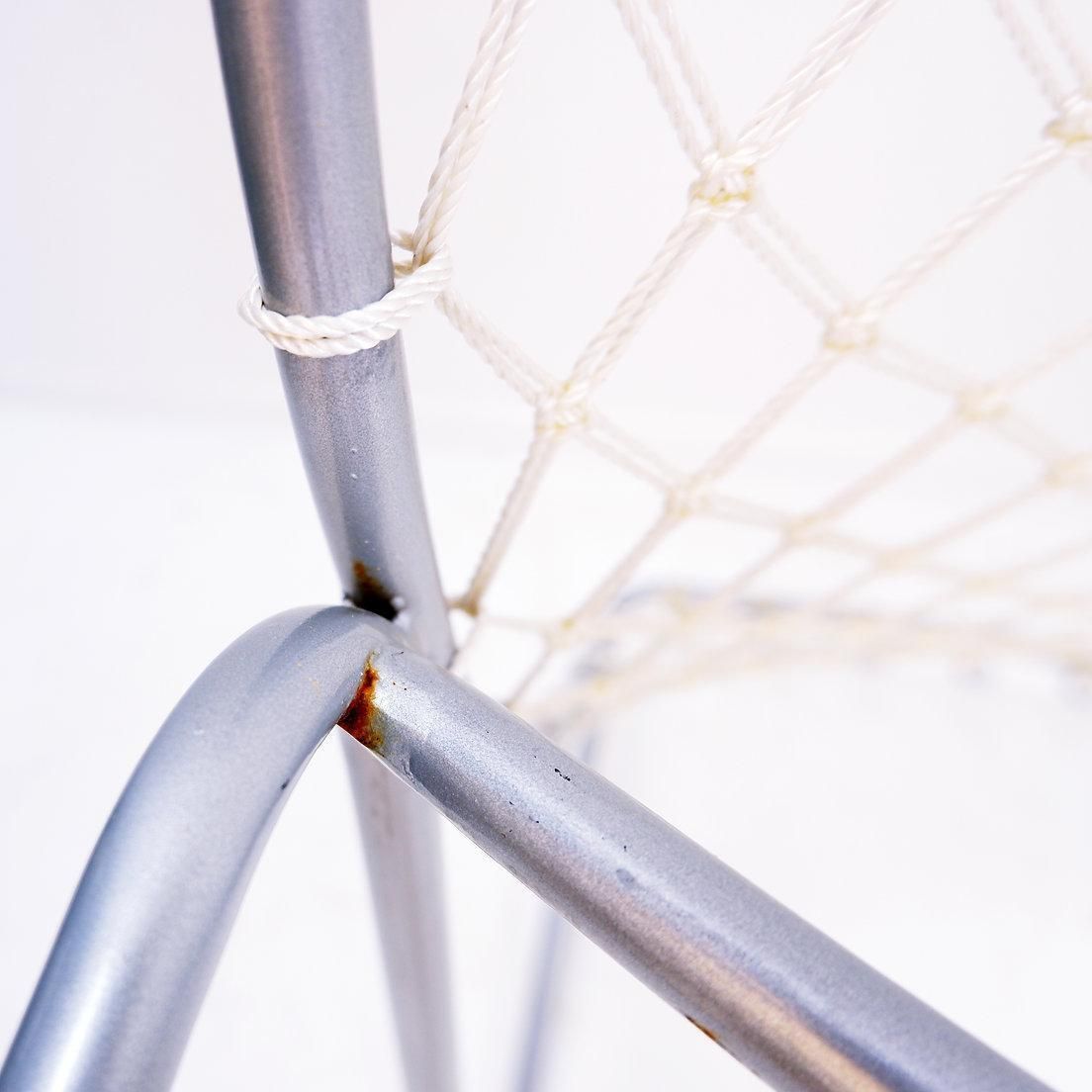 Vintage Lounge Chair   Metal And Synthetic Rope photo for sale