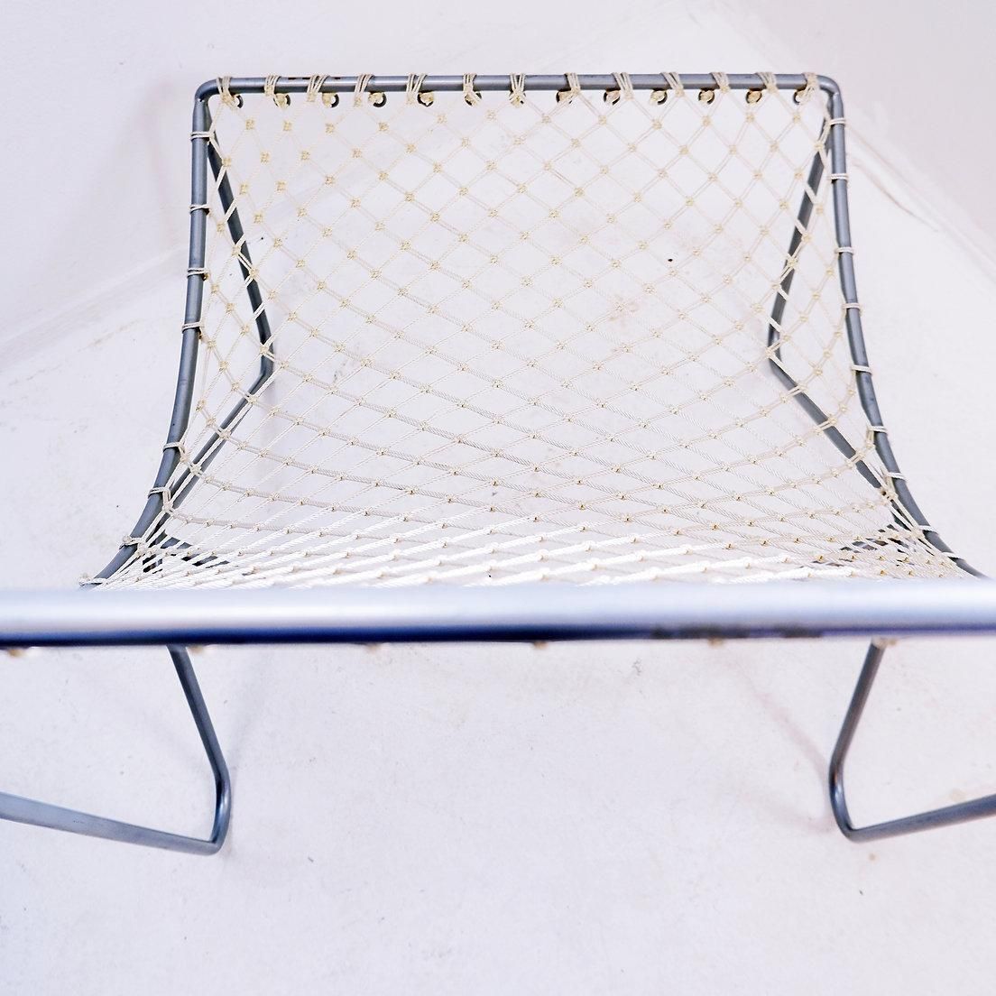photo for sale Vintage Lounge Chair   Metal And Synthetic Rope