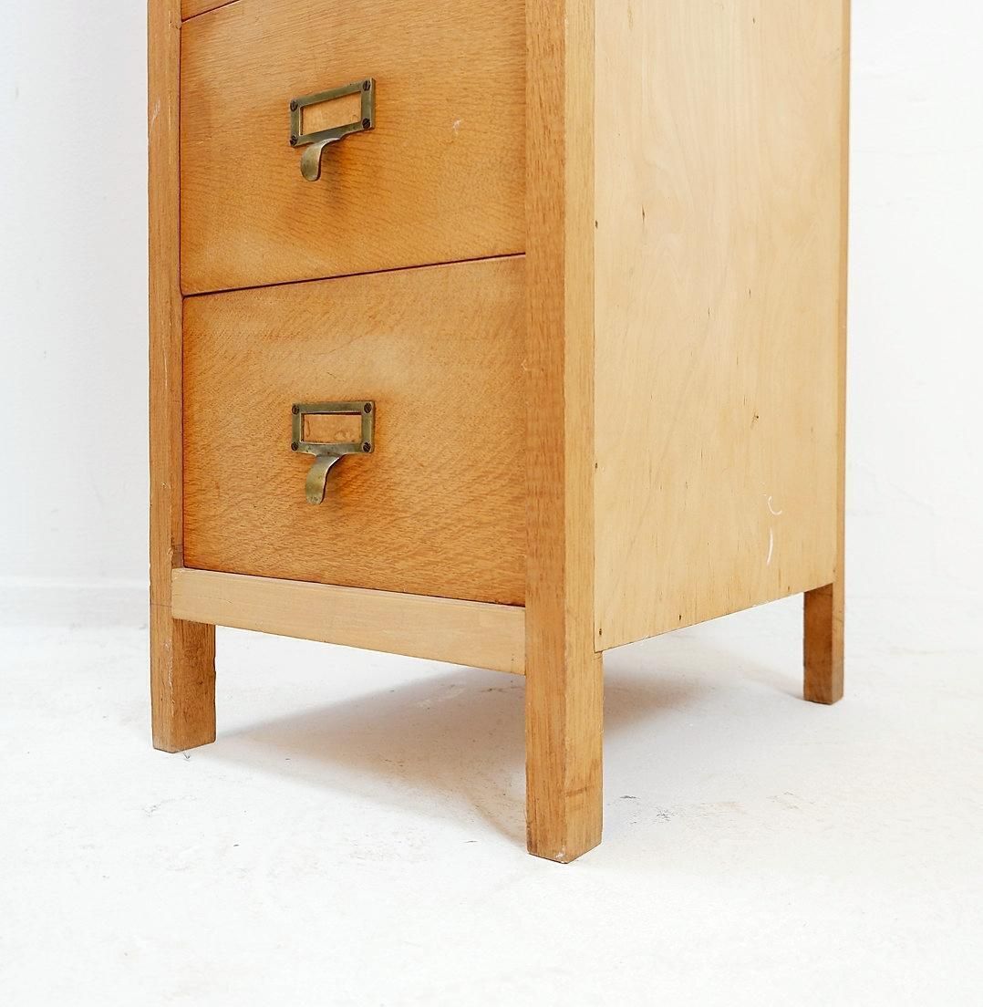 Industrial 5 Drawers Filing Cabinet In Wood And Metal photo 692.0