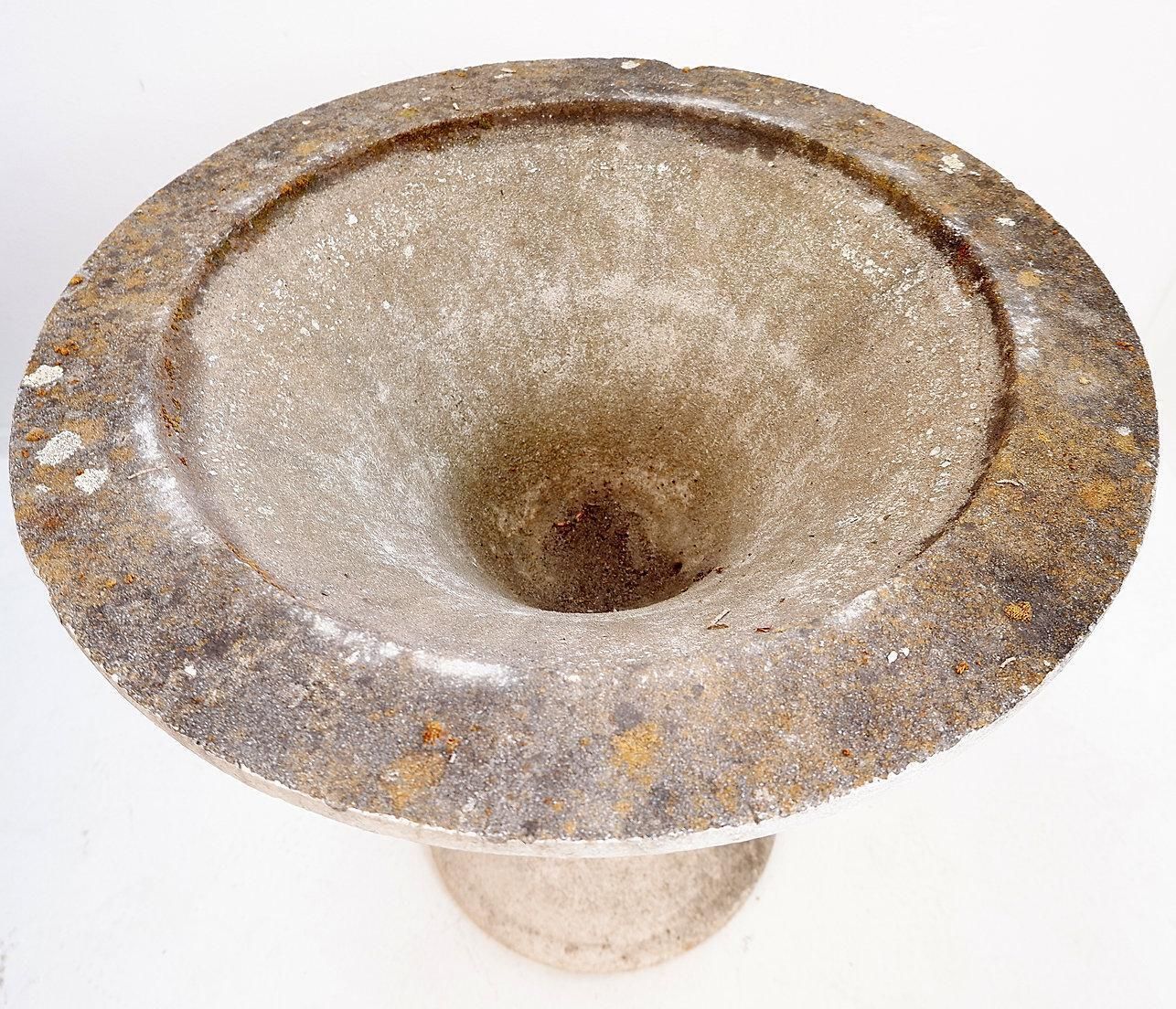 photo furniture Mid Century Outdoor Planter, Cast Stone, Antique Style, 67cm Diameter