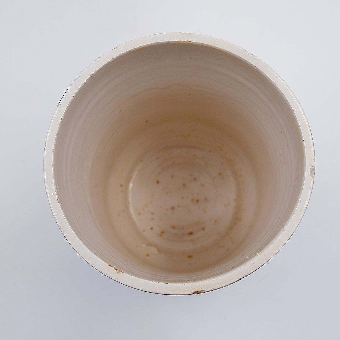 Home Decor Italian Round Vase With Bottle And Floral Motifs   50/60s photo