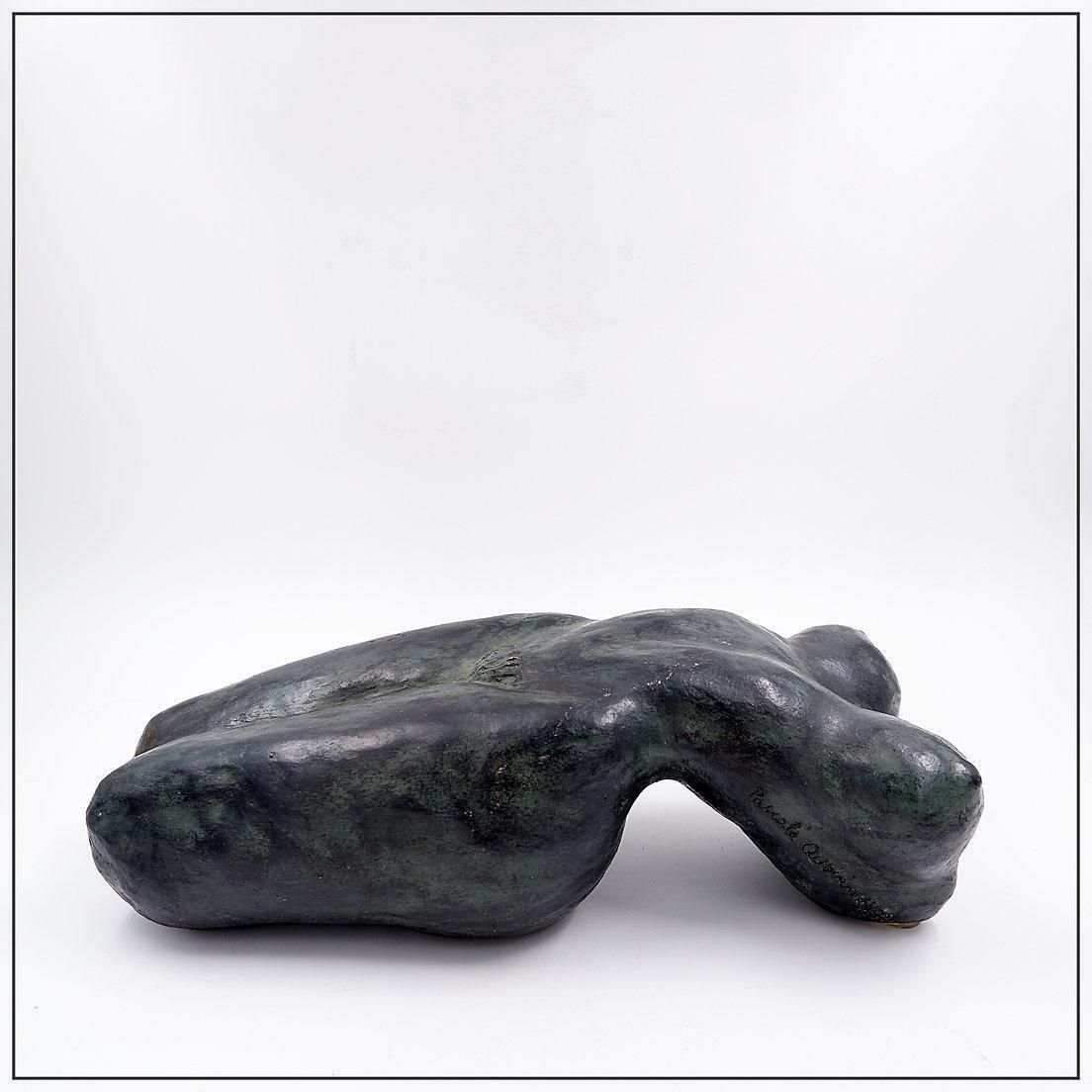Bronze Colored Terracotta Nude Sculpture   Signed Pascale Quoirin And Dated photo furniture