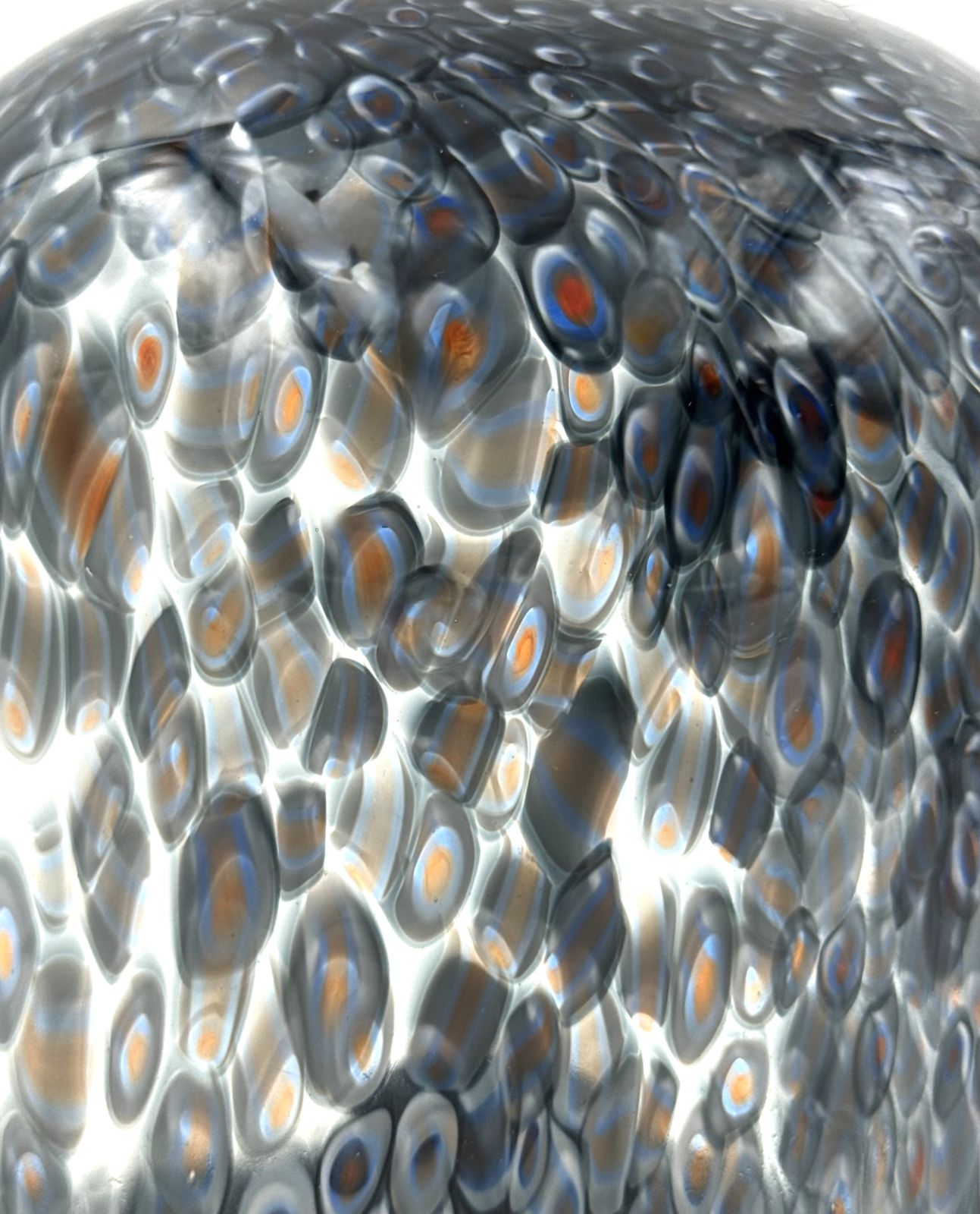 850.0 Gae Aulenti, 'Neverrino' Murrine Blown Glass Table Lamp , Vetreria Vistosi Italy 1970s photo