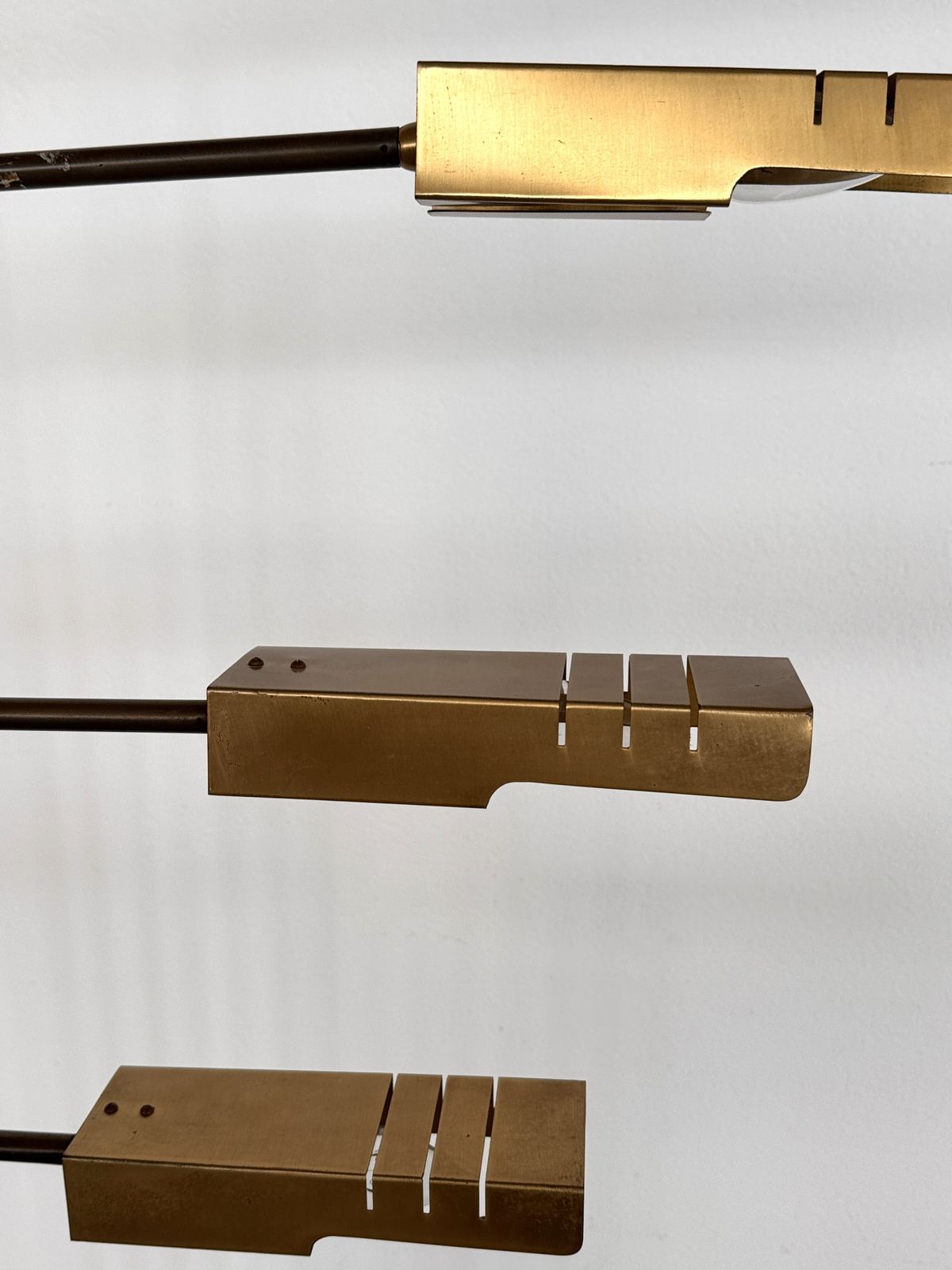 1560.0 Italian Travertine And Brass Floor Lamp By Goffredo Reggiani, 1960s photo