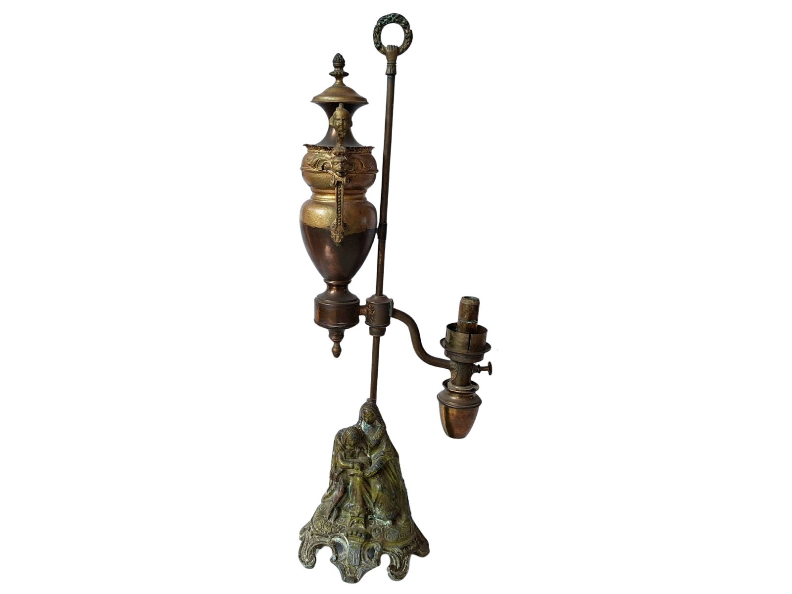 Splendida Lampada Da Tavolo In Bronzo – Stile Antico (XIX Secolo) – Pezzo Unico photo furniture