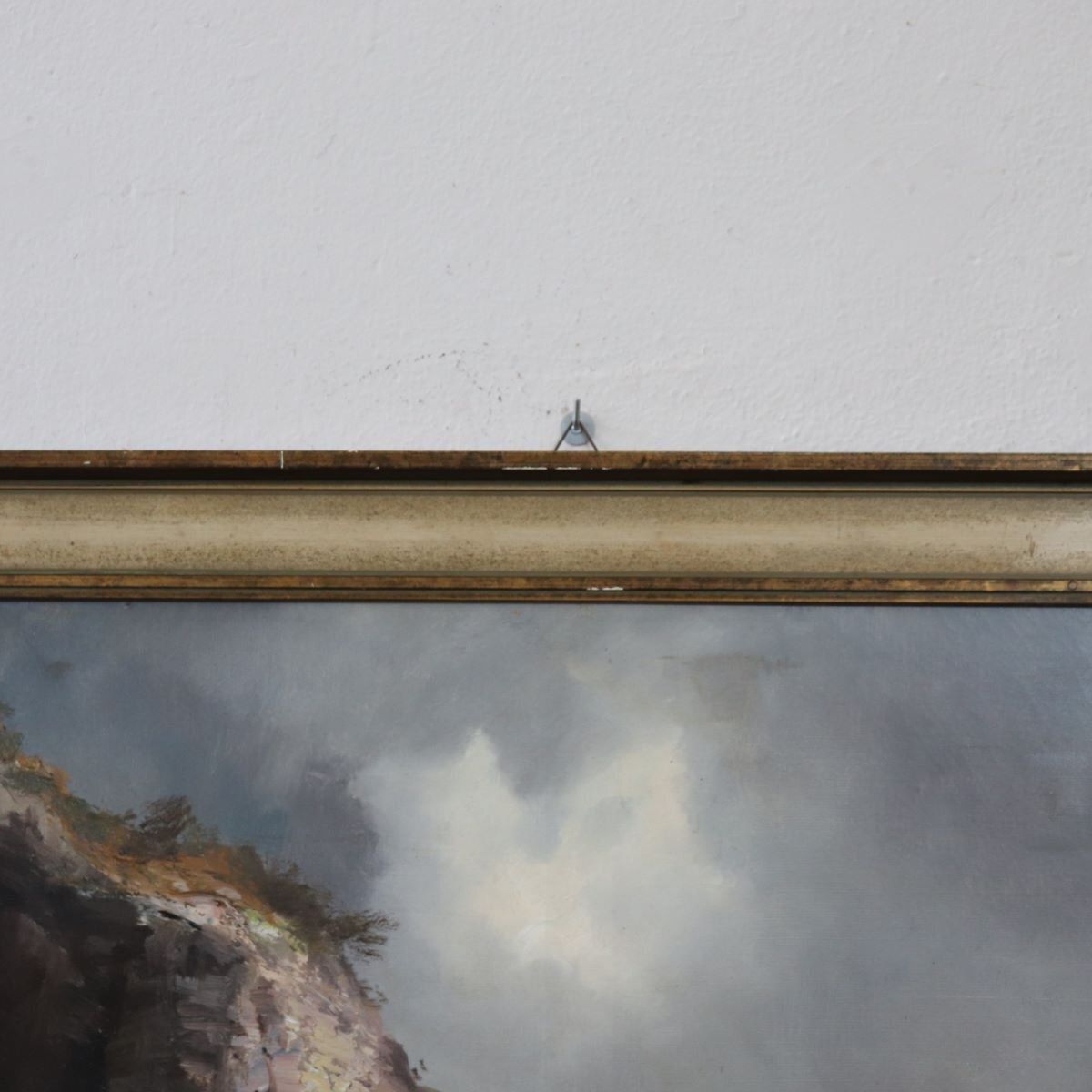 Seascape With Cliff, Oil Painting On Canvas, 20th Century, Framed photo for sale