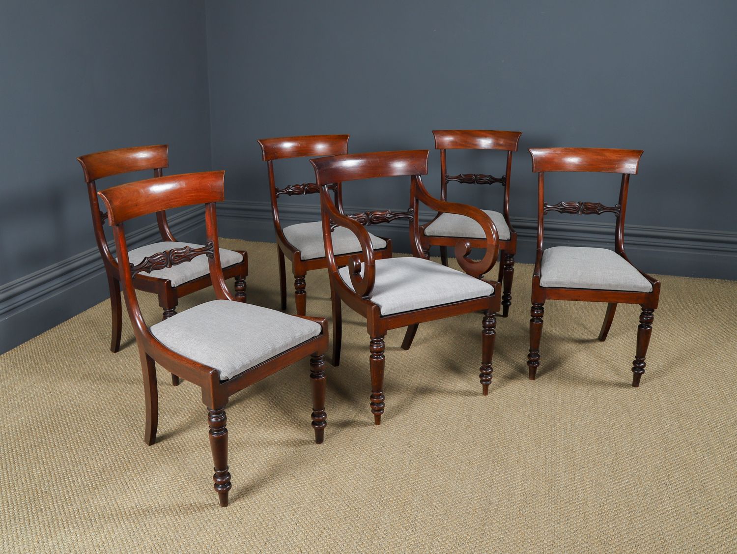 English Georgian Set Of Six Mahogany Dining Chairs (Circa 1825) photo 1895.0