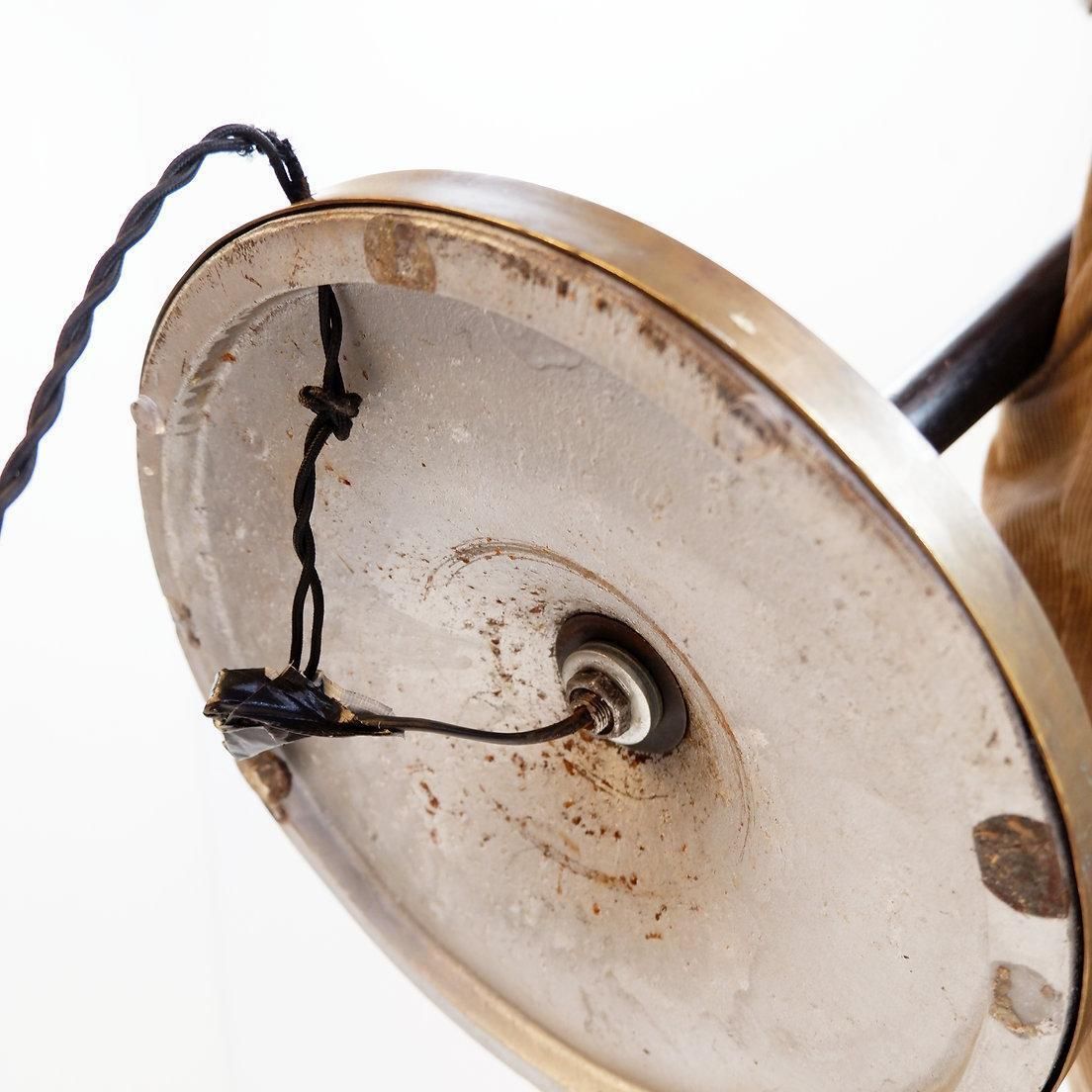 Art Deco Bronzed Metal And Brass Floor Lamp In The Style Of Pietro Chiesa, 1940s photo 2305.0