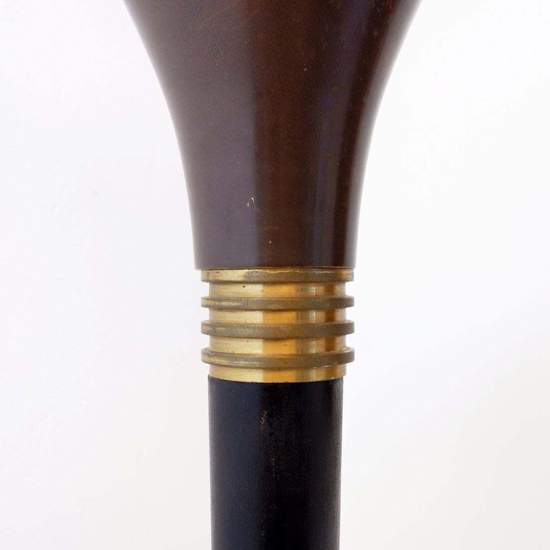 2305.0 Art Deco Bronzed Metal And Brass Floor Lamp In The Style Of Pietro Chiesa, 1940s photo