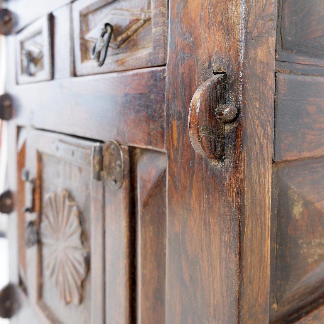 photo for sale Spanish Rustic Buffet, Wood And Iron, 20th Century, 2 Drawers, Spain